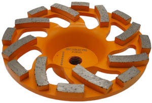 125mm PKD komschijf M14 aansluiting Epoxy Coating lijm bitumen schuren 03 H-40mm DELUXE betonslijper SPERO