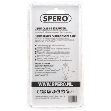 Spero multitool punt carbide schuurvinger 