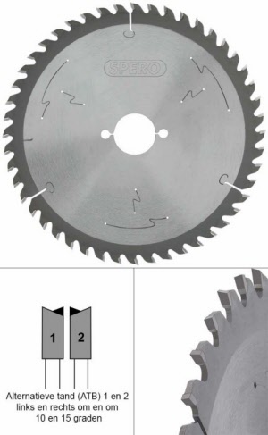 140mm hout TCT zaagblad 48 Tands - asgat 20mm