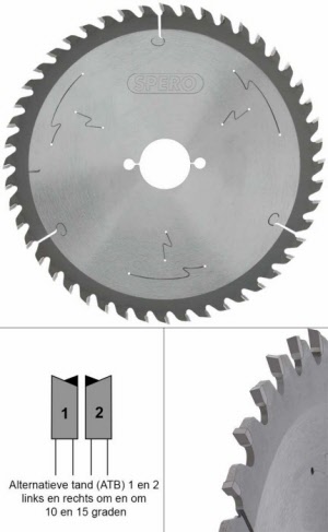 210mm hout TCT zaagblad 48 Tands - asgat 30mm